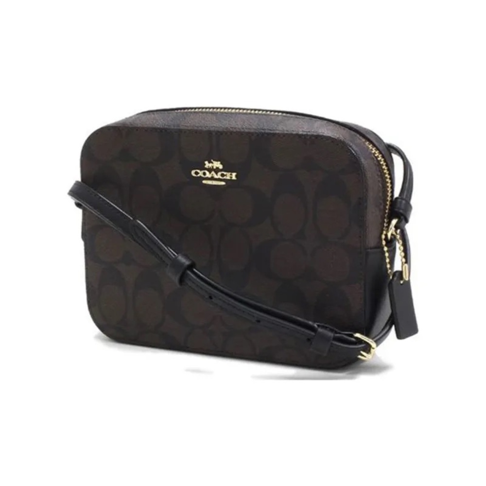 COACH MINI BAG IN SIGNATURE CANVAS BROWN BLACK
